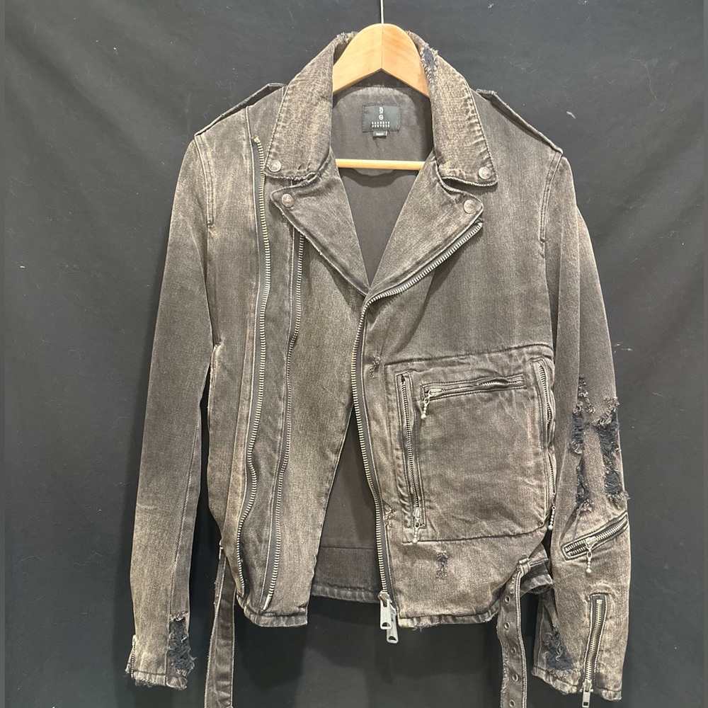 R13 Vintage Black Biker Jacket